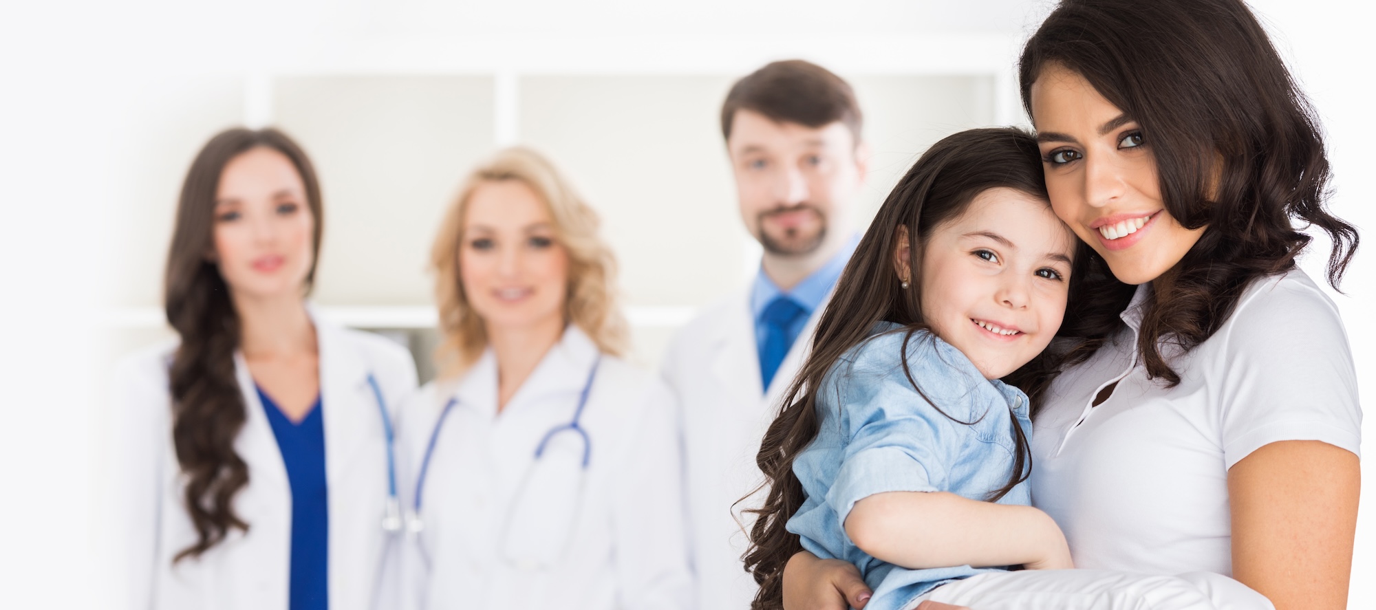 Heart health professionals with patients